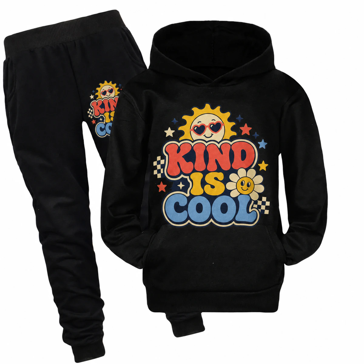 Kind Is Cool Pullover Hoodie and Jogger Set for Kids product preview