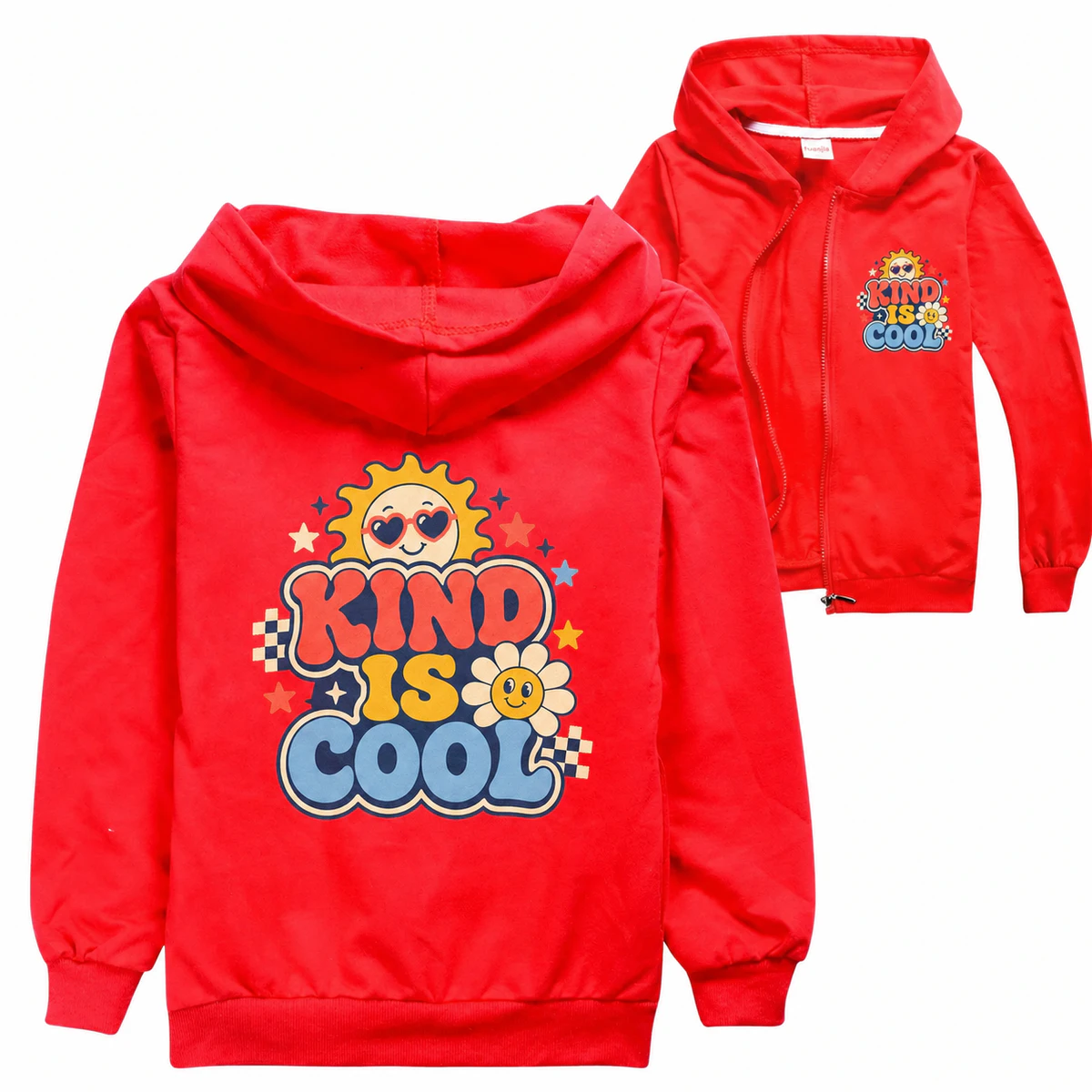 Kind Is Cool Zip-Up Cardigan Jacket for Kids product preview