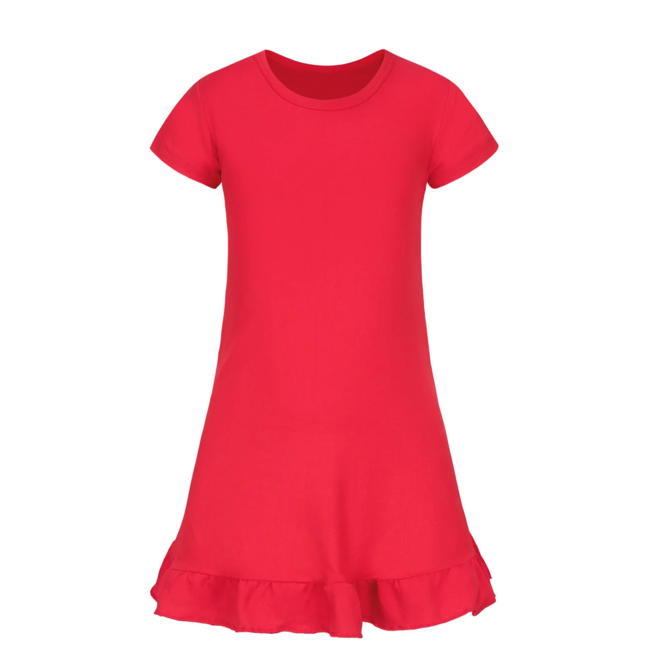 Custom Girls Short-Sleeve Sleep Dress — Classic Colors with a digital customization preview