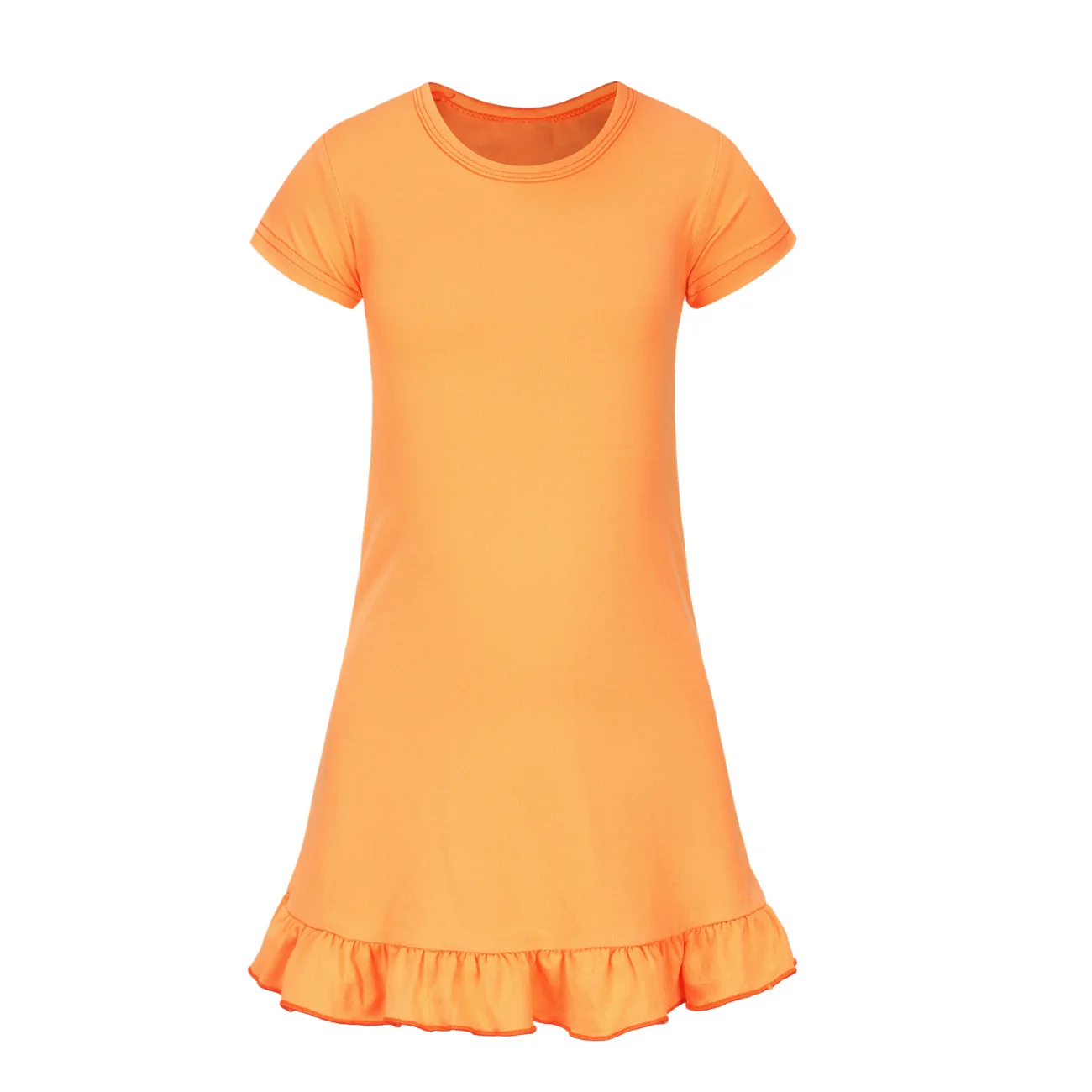 Custom Girls Short-Sleeve Sleep Dress with a digital customization preview