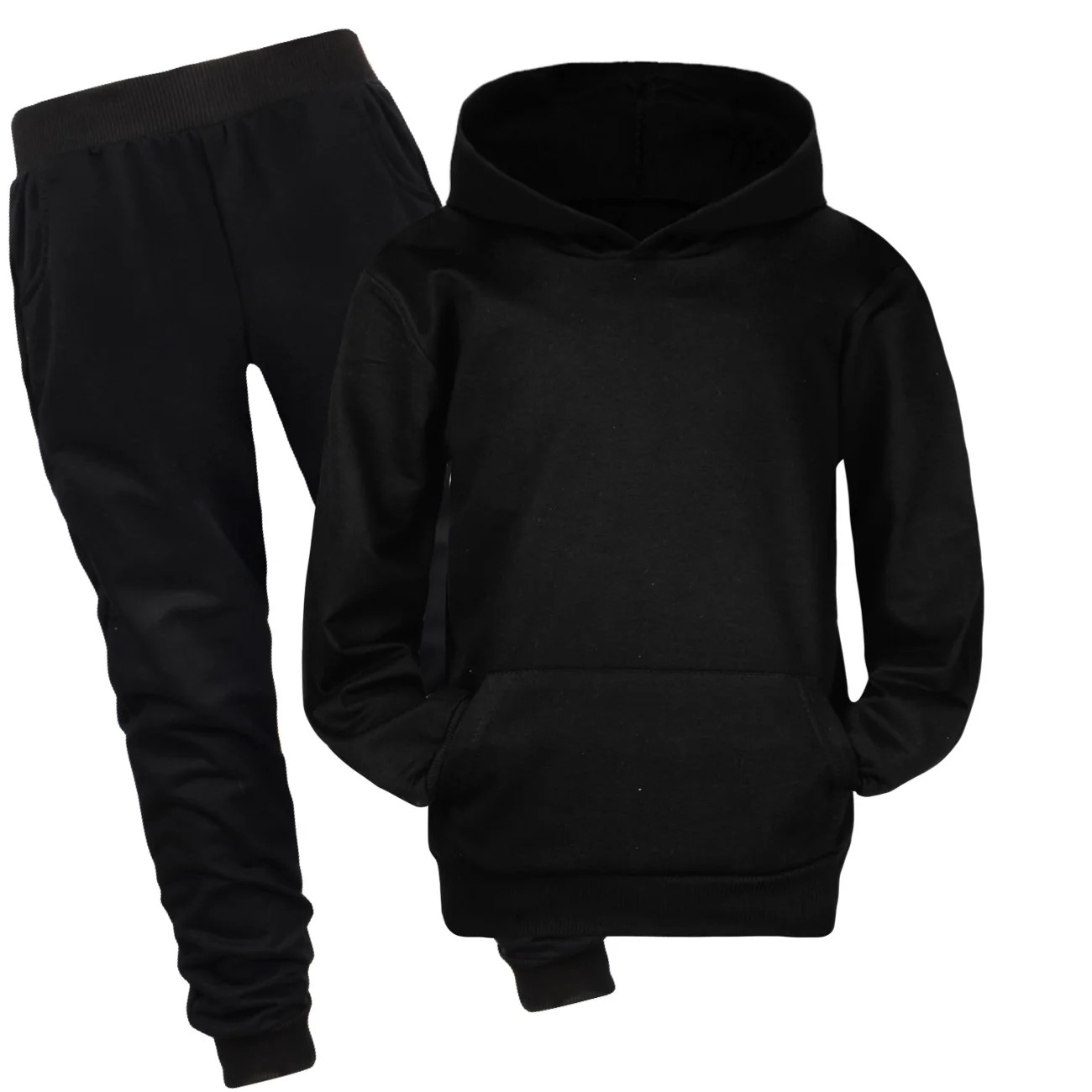 Custom Kids Pullover Hoodie and Jogger Set with a digital customization preview
