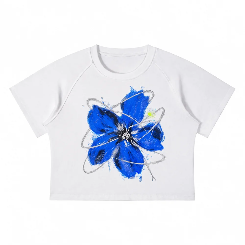 Cropped raglan crew-neck tee · A feeling worth keeping · Front