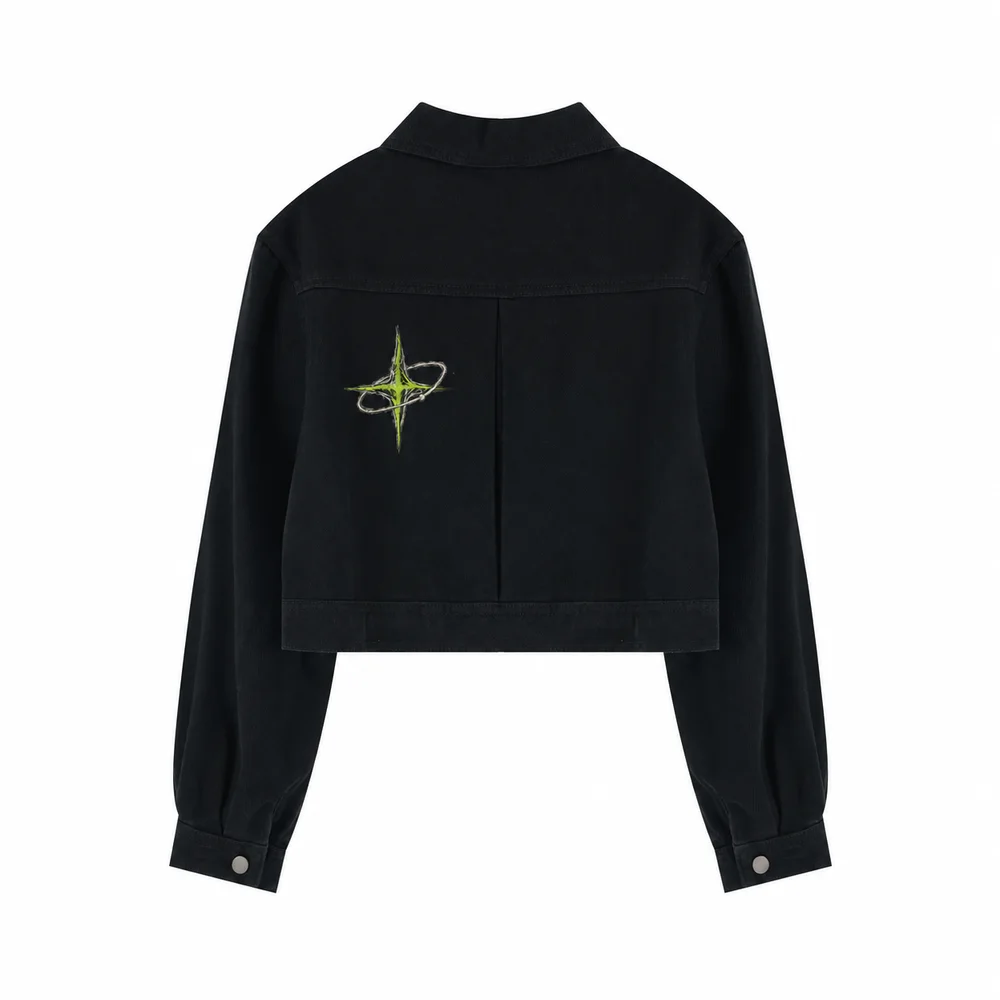 Cropped twill jacket · Private signal · Back