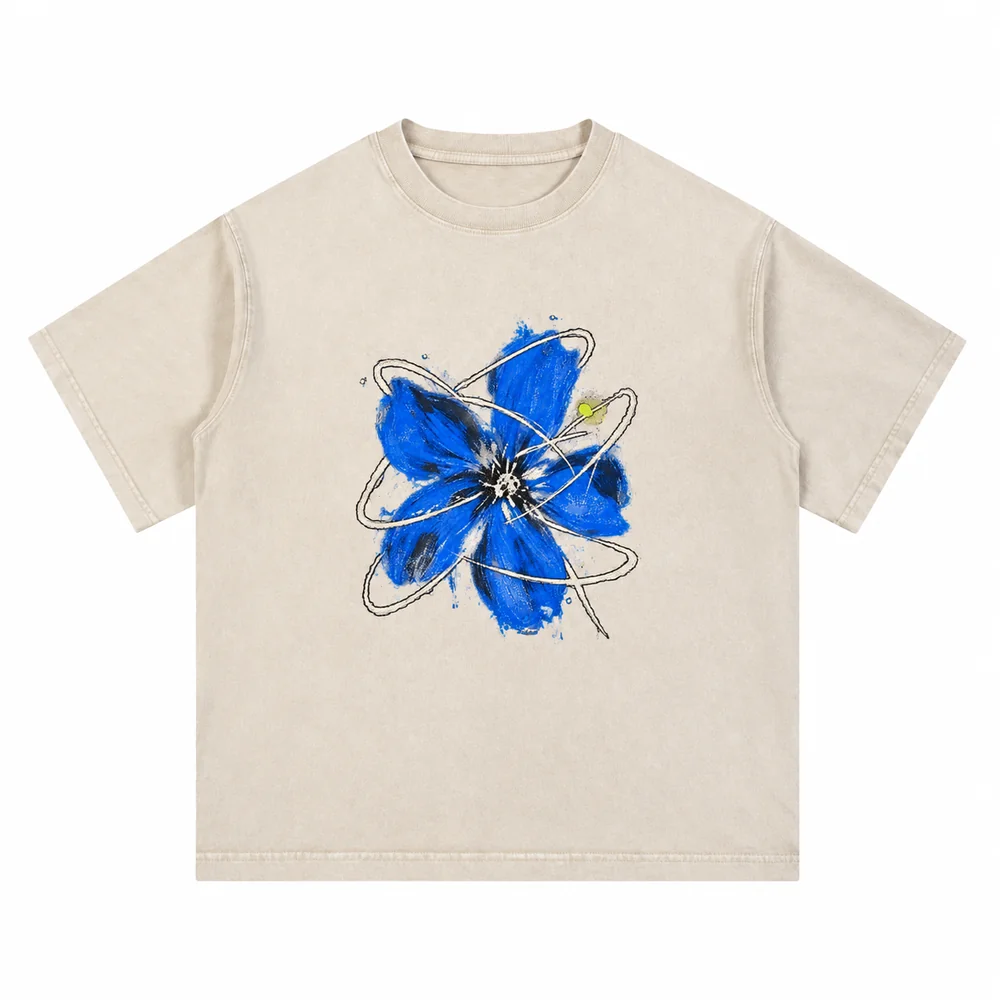 Washed boxy crew-neck tee · A feeling worth keeping · Front