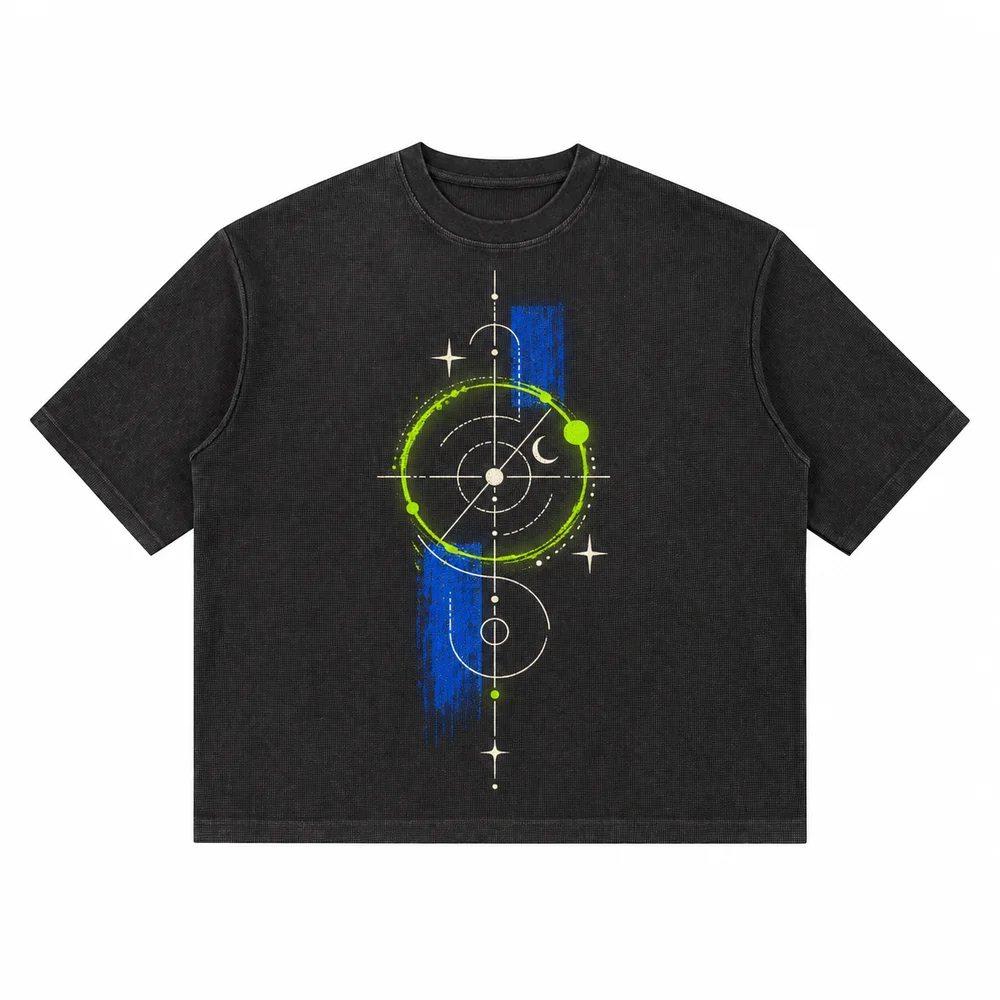 Boxy waffle crew-neck tee · Your own coordinates · Front