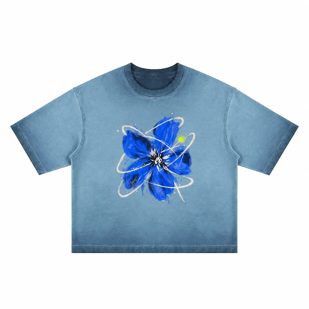 Faded boxy crew-neck tee · A feeling worth keeping · Front