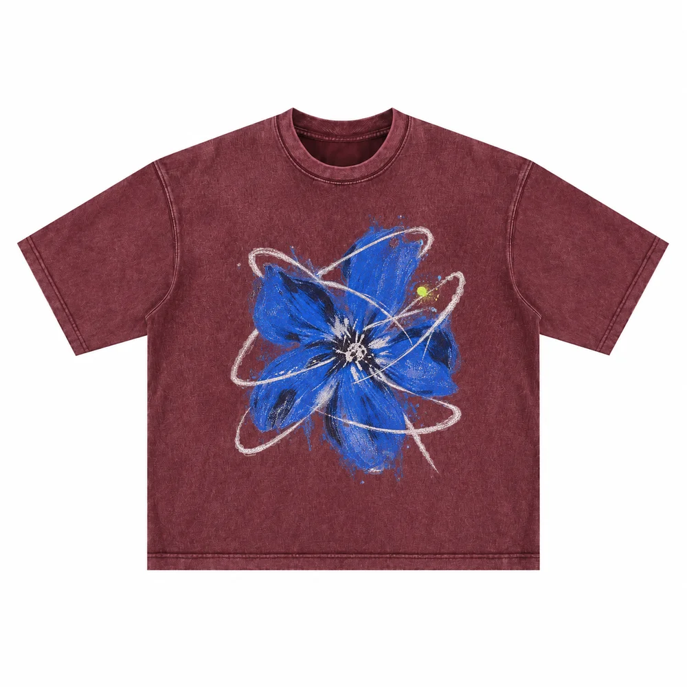 Washed relaxed crew-neck tee · A feeling worth keeping · Front