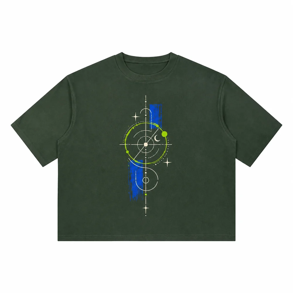Boxy dropped-shoulder crew-neck tee · Your own coordinates · Front