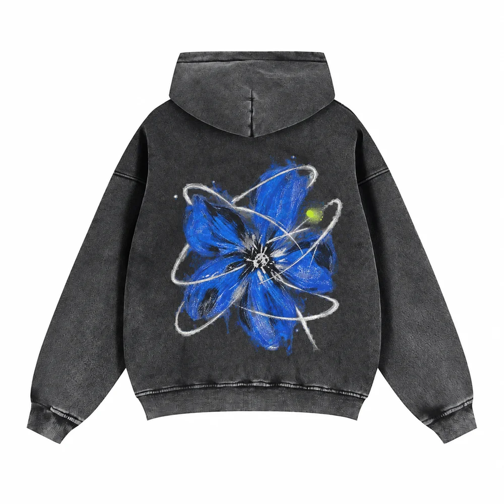Washed relaxed zip hoodie · A feeling worth keeping · Back