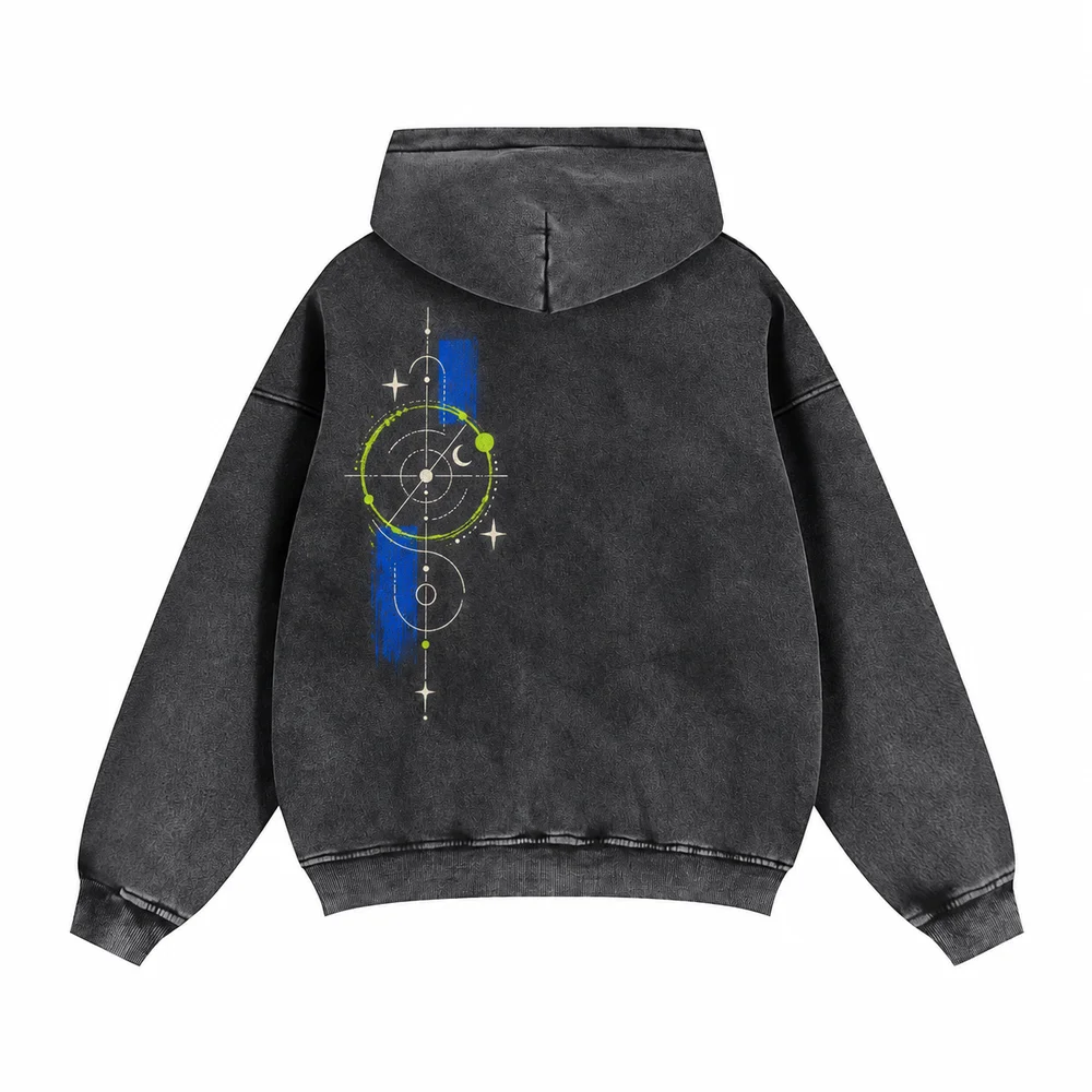 Washed relaxed zip hoodie · Your own coordinates · Back