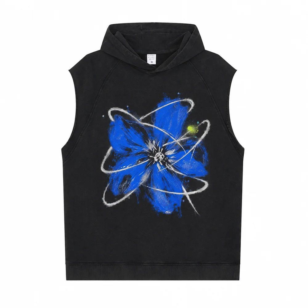 Snow-wash hooded vest · A feeling worth keeping · Front