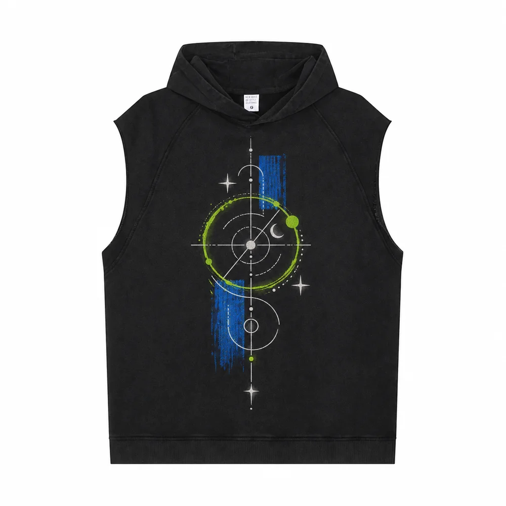 Snow-wash hooded vest · Your own coordinates · Front