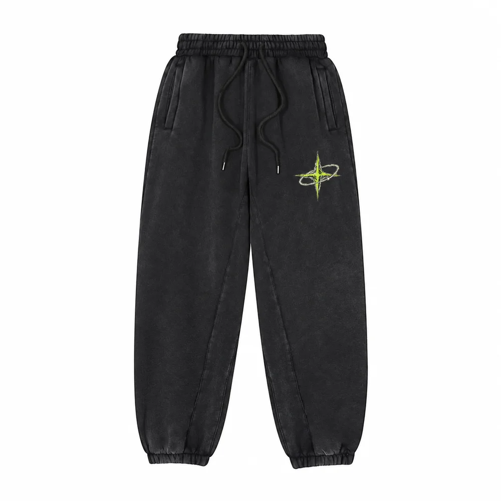 Fleece-lined drawstring joggers · Private signal · Front