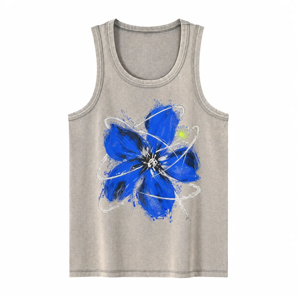 Washed rib-texture tank · A feeling worth keeping · Front