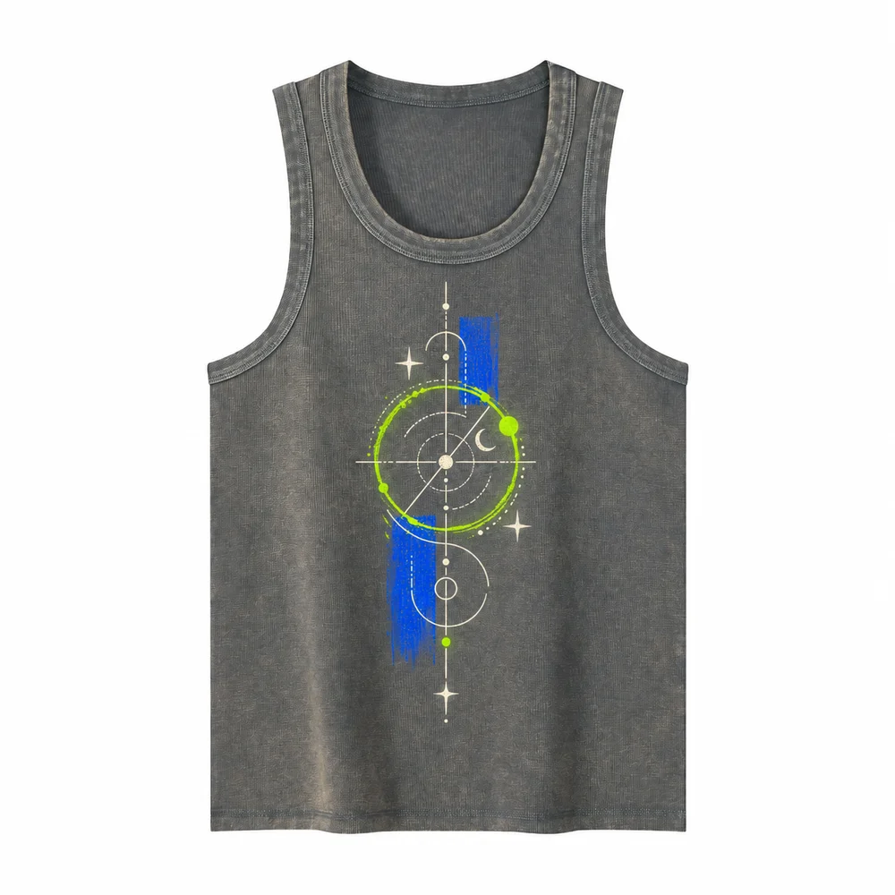 Washed rib-texture tank · Your own coordinates · Front