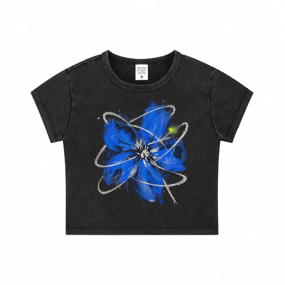 Cropped crew-neck tee · A feeling worth keeping · Front
