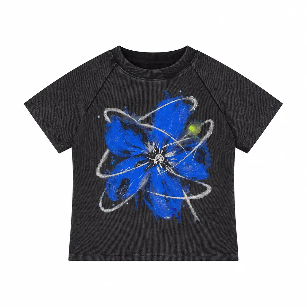 Rib-texture raglan tee · A feeling worth keeping · Front