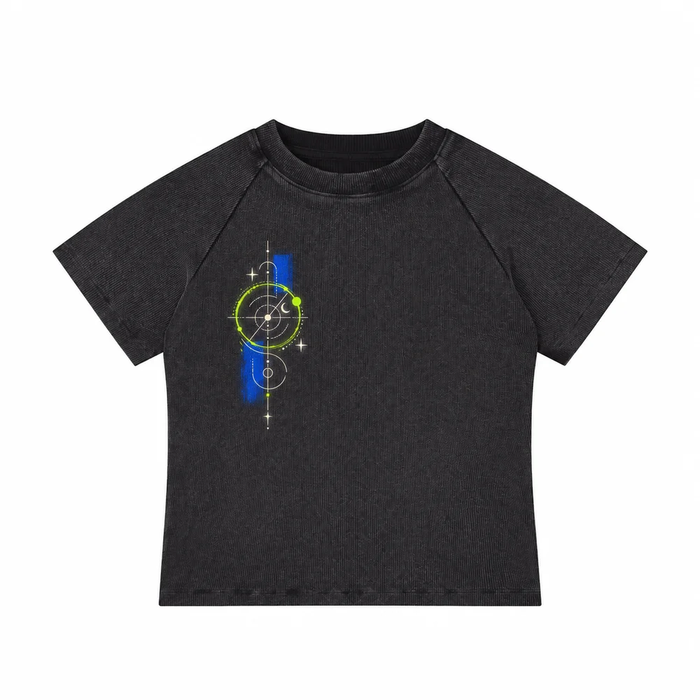 Rib-texture raglan tee · Your own coordinates · Front