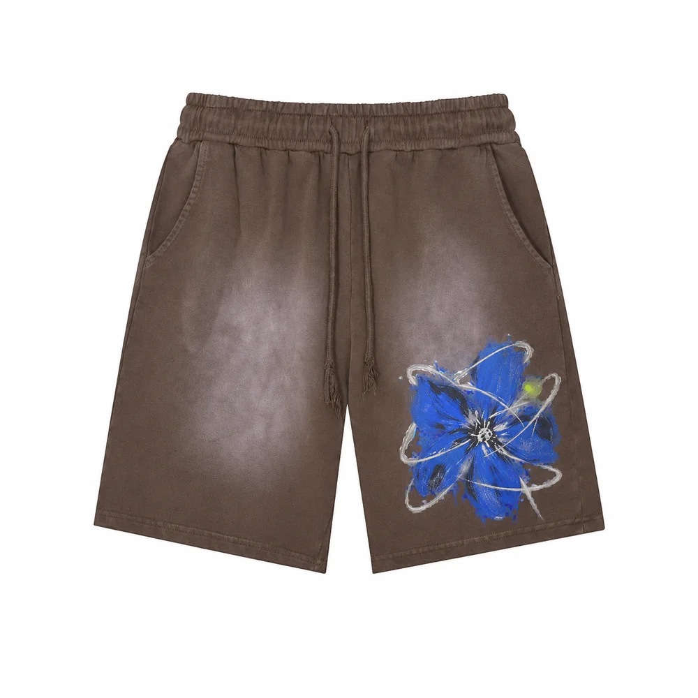 Gradient-wash drawstring shorts · A feeling worth keeping · Front