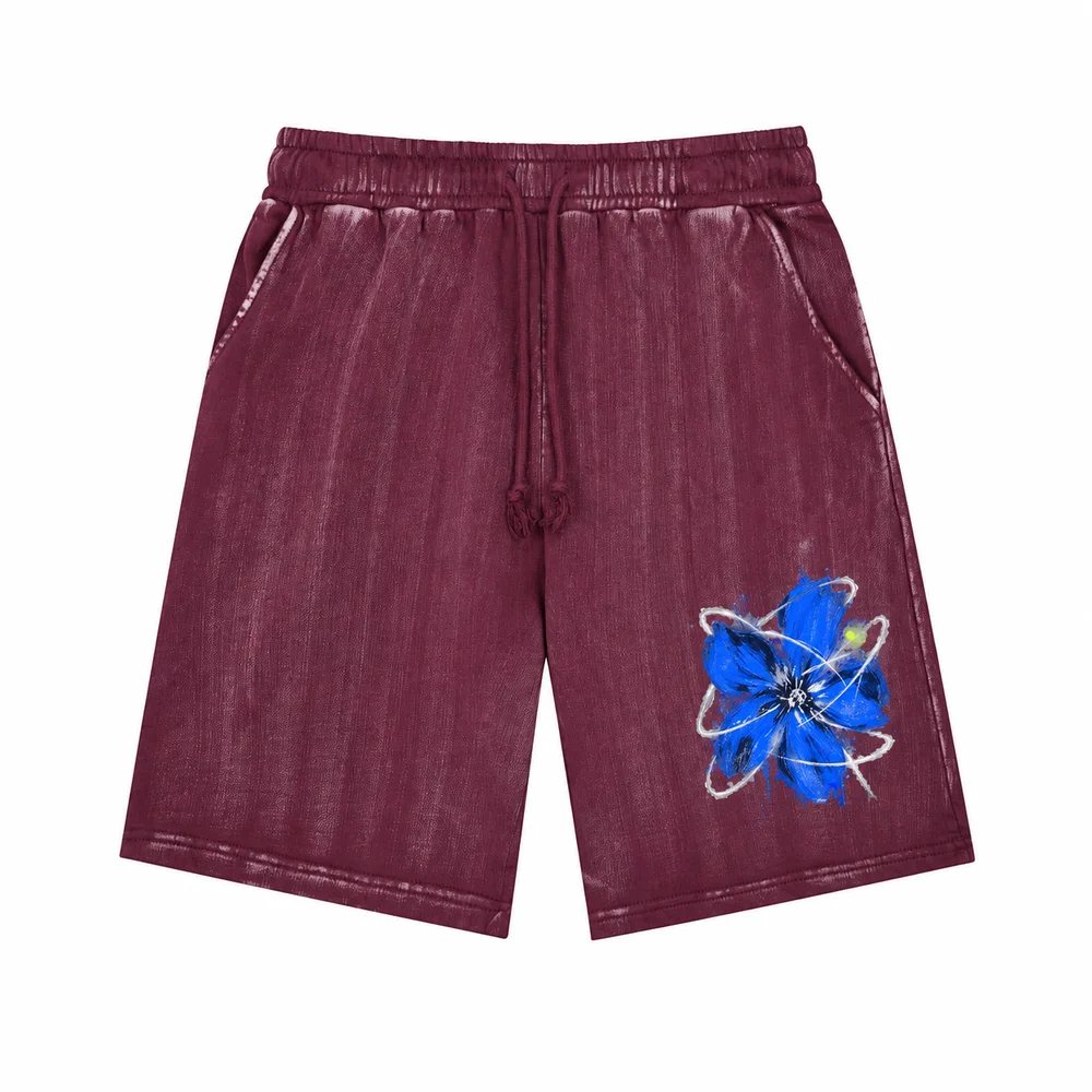 Faded relaxed drawstring shorts · A feeling worth keeping · Front