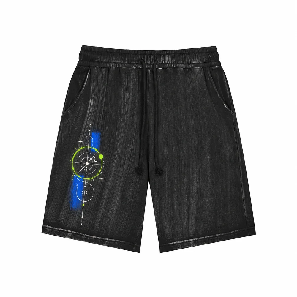 Faded relaxed drawstring shorts · Your own coordinates · Front