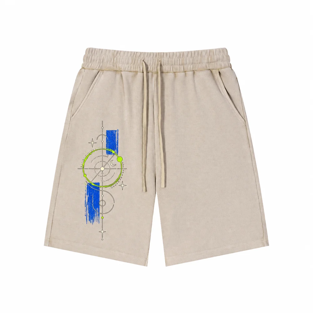 Washed waffle drawstring shorts · Your own coordinates · Front