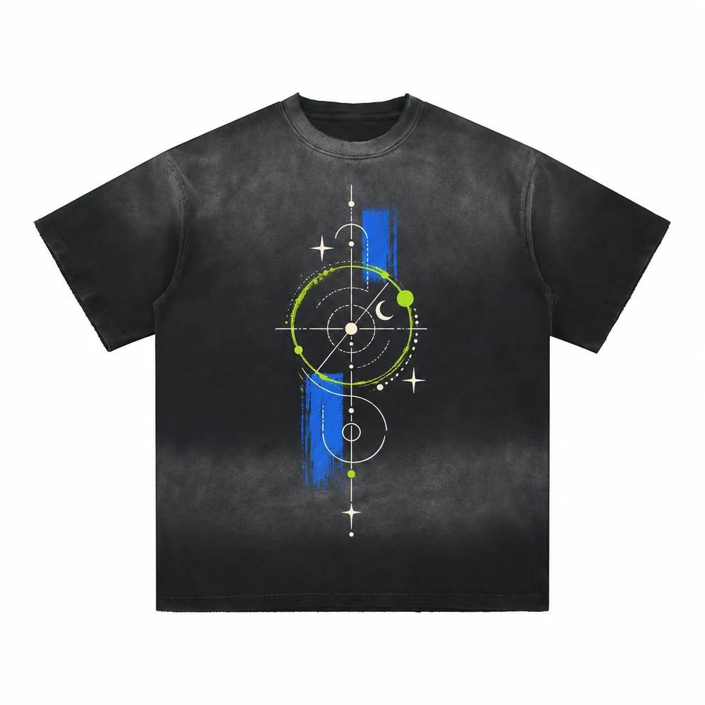Gradient-wash relaxed crew-neck tee · Your own coordinates · Front