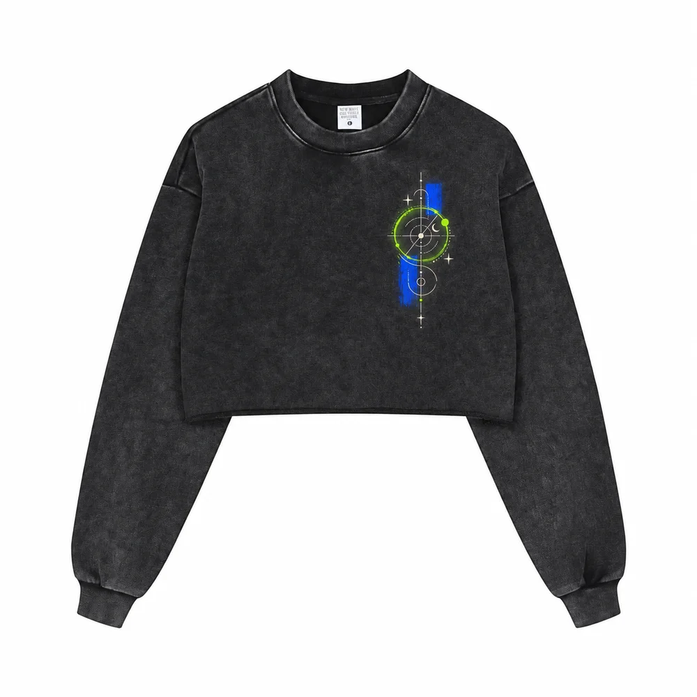 Distressed cropped sweatshirt · Your own coordinates · Front
