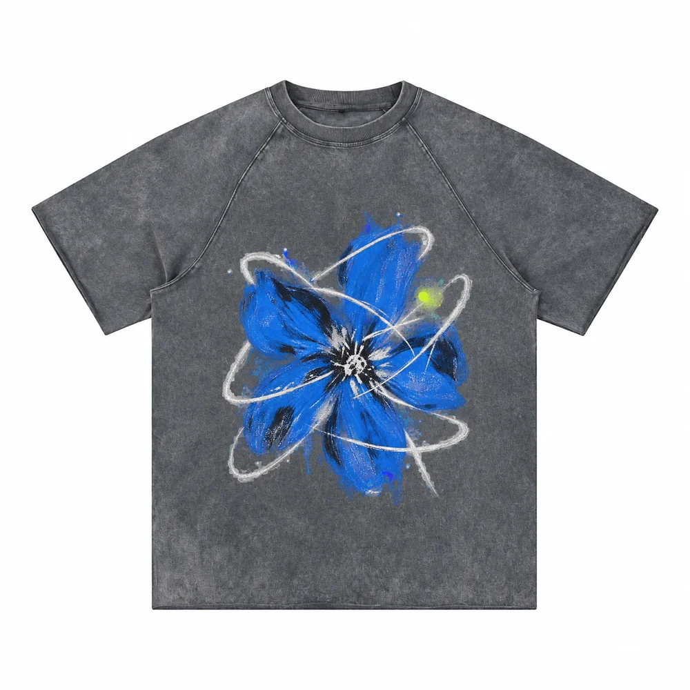 Snow-wash raw-edge raglan tee · A feeling worth keeping · Front