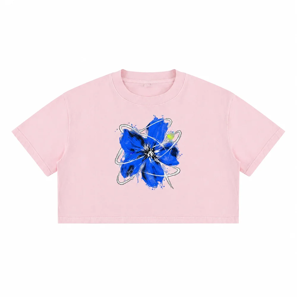 Cropped boxy crew-neck tee · A feeling worth keeping · Front