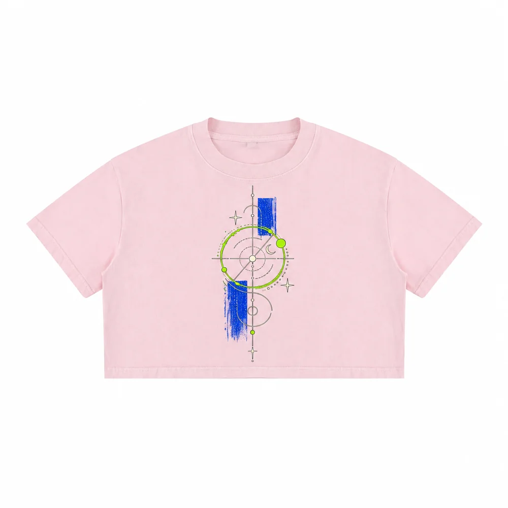 Cropped boxy crew-neck tee · Your own coordinates · Front