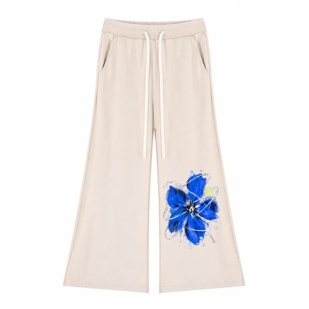 Washed flared trousers · A feeling worth keeping · Front
