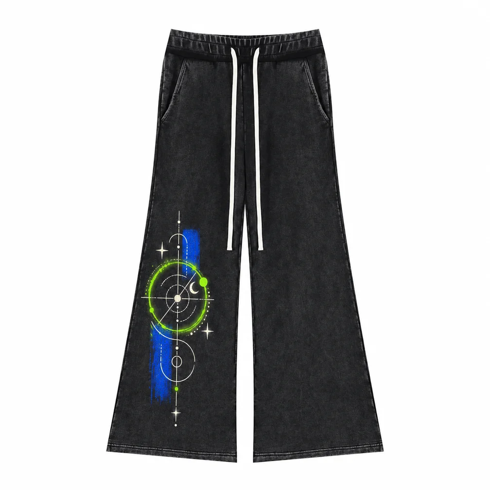 Washed flared trousers · Your own coordinates · Front