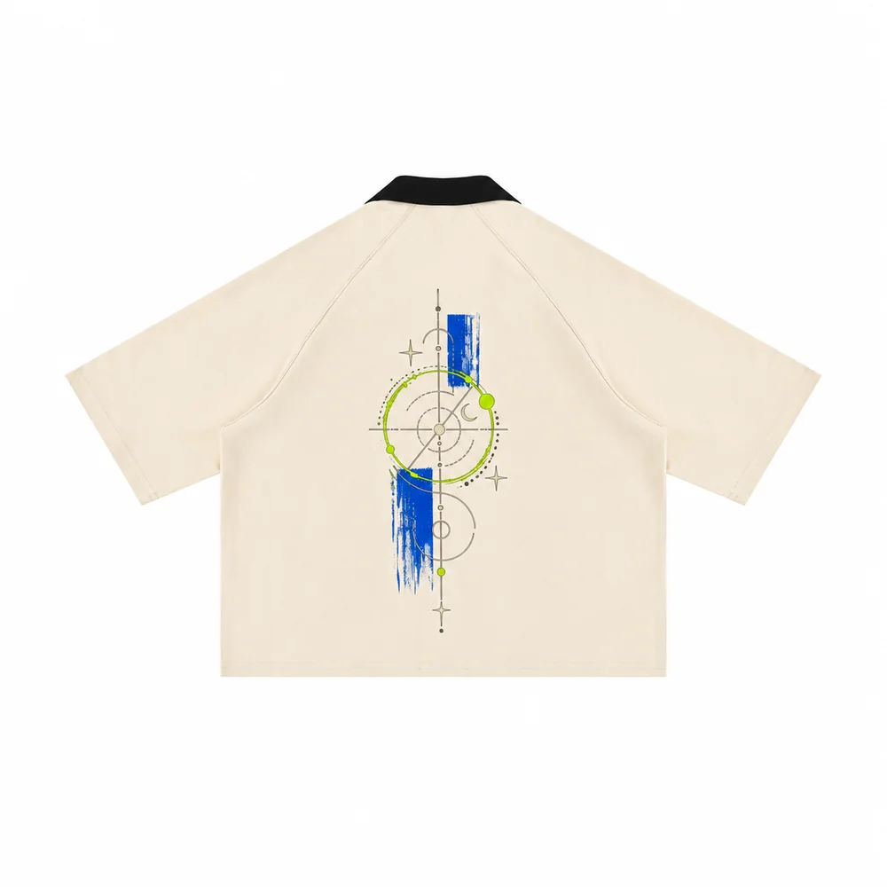 Contrast-collar short-sleeve shirt · Your own coordinates · Back