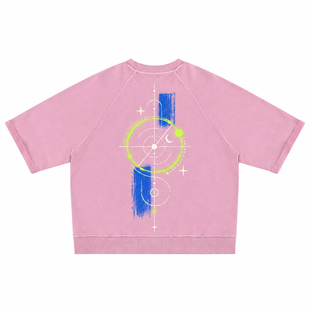 Washed cropped raglan tee · Your own coordinates · Back