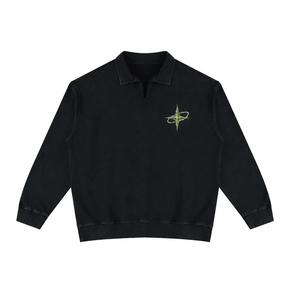 Relaxed polo sweatshirt · Private signal · Front