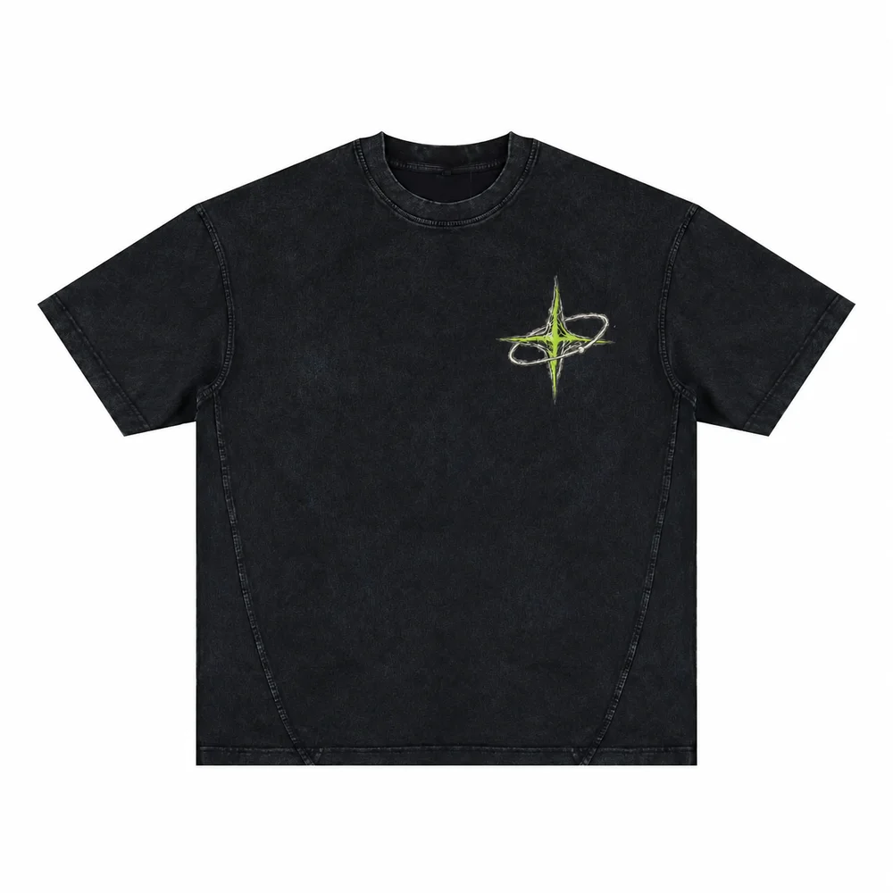 Panel-seam relaxed tee · Private signal · Front