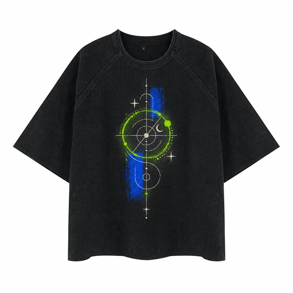 Washed waffle raglan tee · Your own coordinates · Front