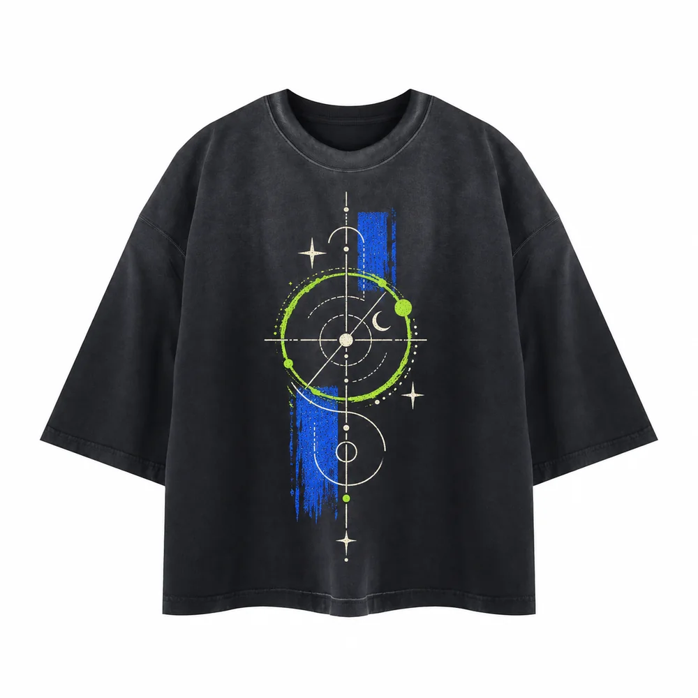 Gradient-wash boxy crew-neck tee · Your own coordinates · Front