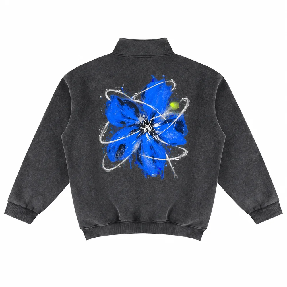 Washed quarter-zip pullover · A feeling worth keeping · Back