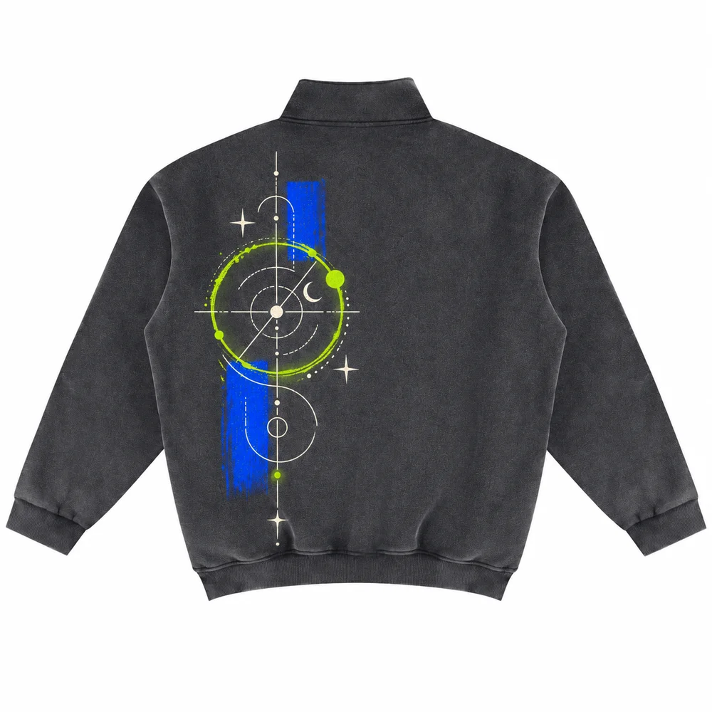 Washed quarter-zip pullover · Your own coordinates · Back