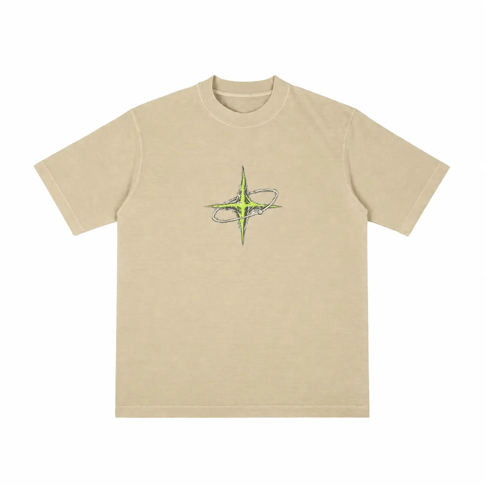 Relaxed washed crew-neck tee · Private signal · Front