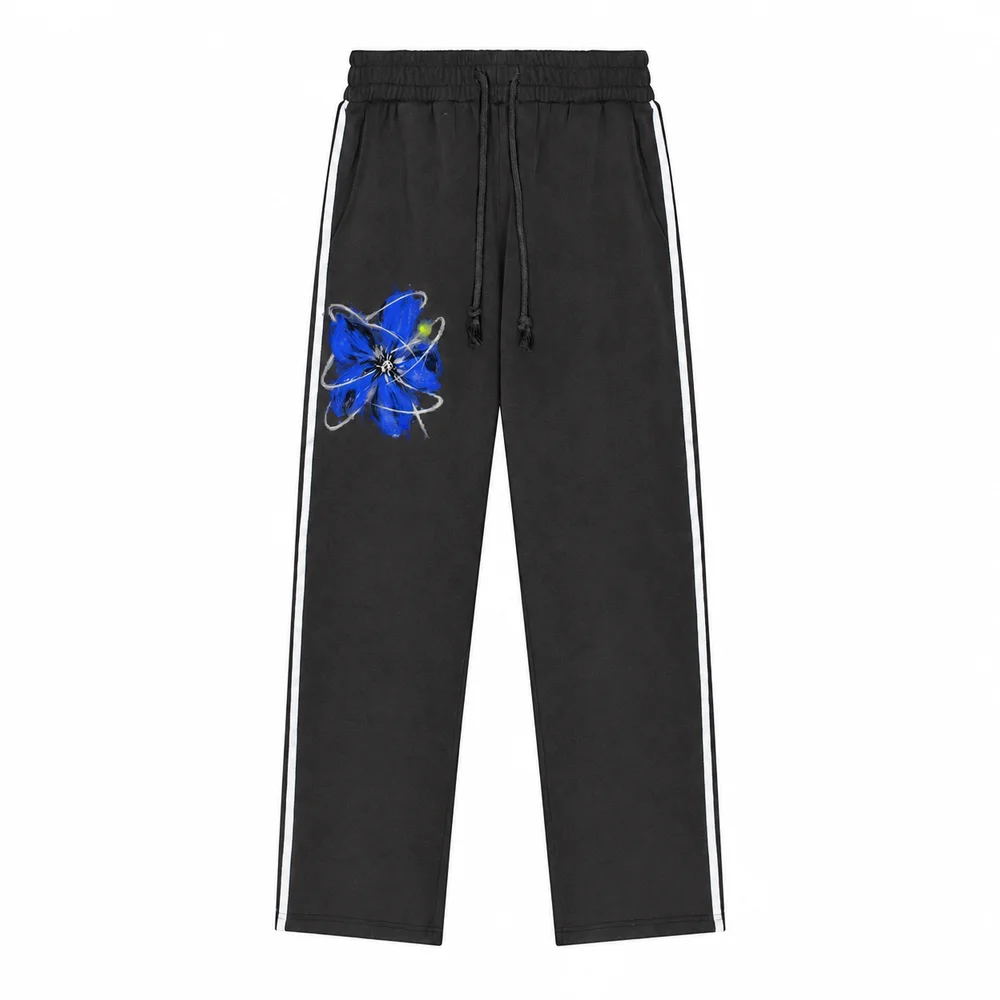 Washed side-stripe pants · A feeling worth keeping · Front