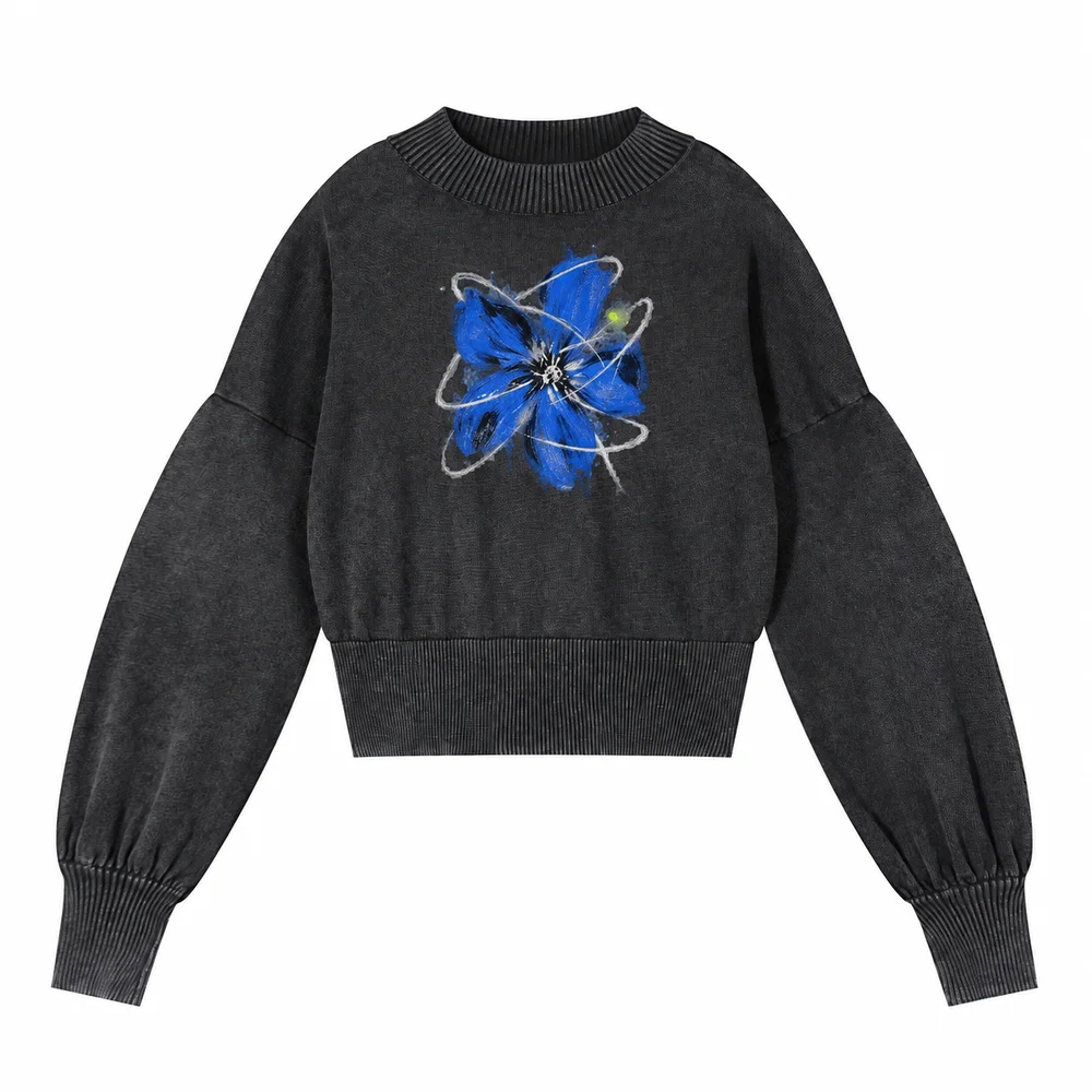 Cropped rib-edge knit pullover · A feeling worth keeping · Front