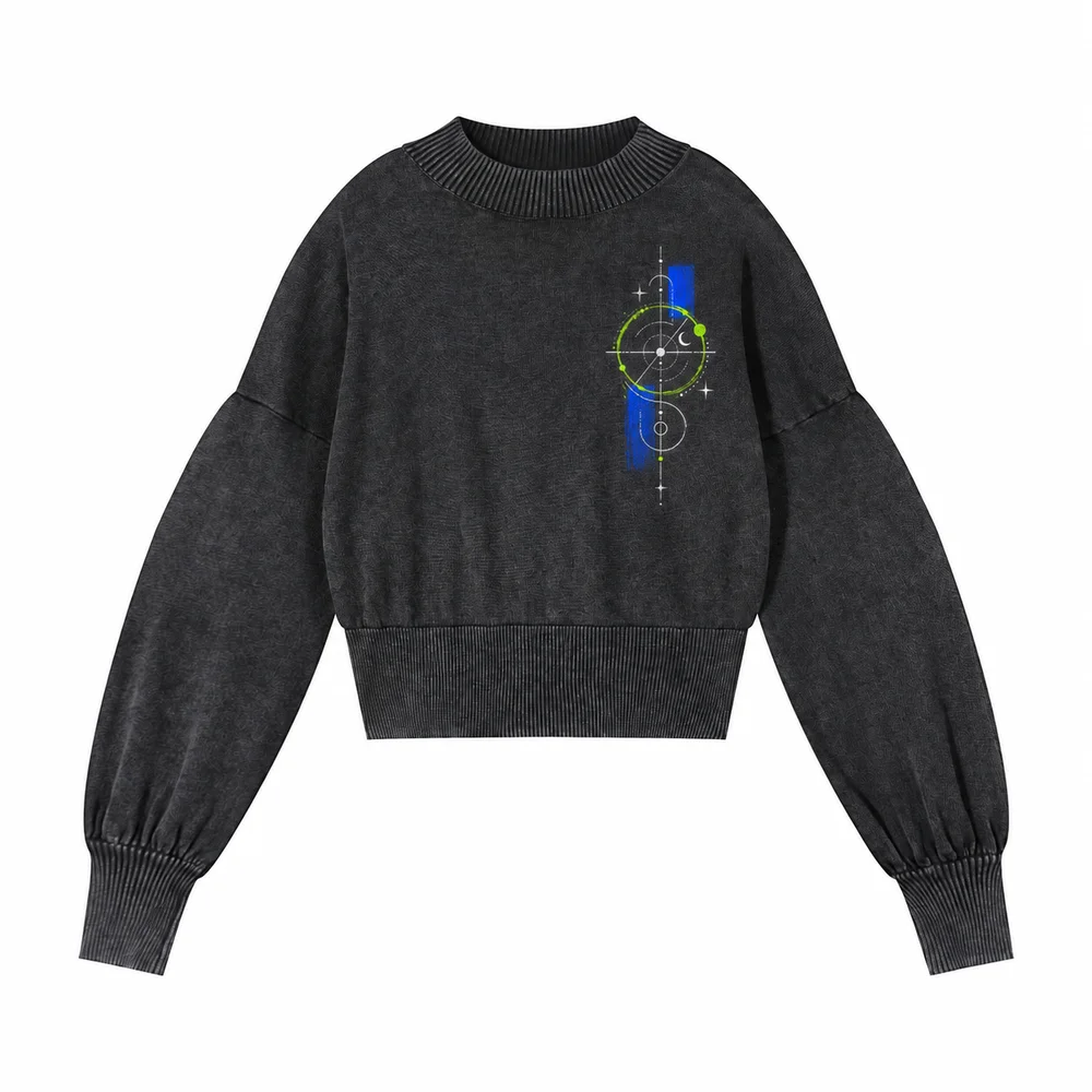 Cropped rib-edge knit pullover · Your own coordinates · Front