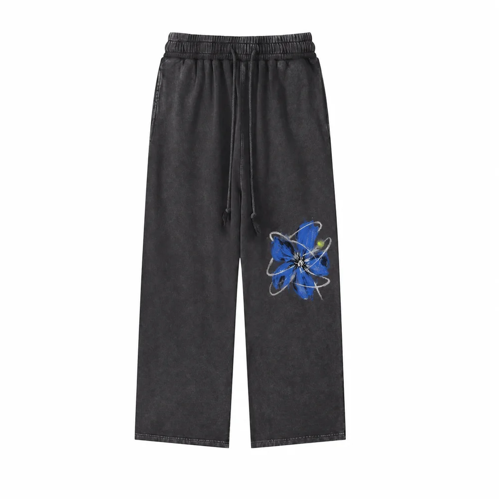 Washed wide-leg trousers · A feeling worth keeping · Front