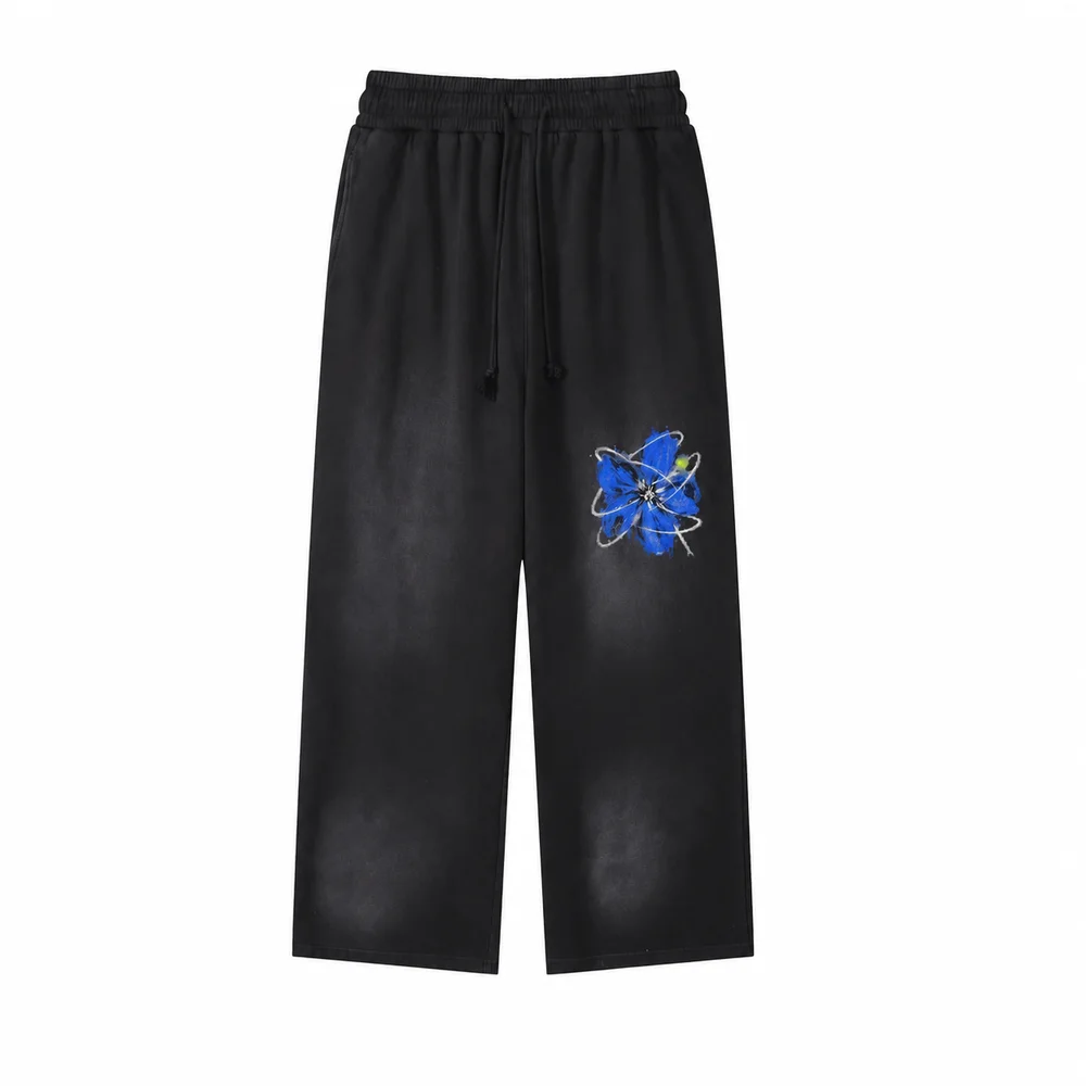 Faded wide-leg trousers · A feeling worth keeping · Front