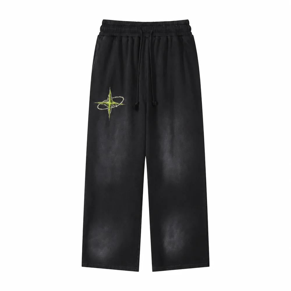 Faded wide-leg trousers · Private signal · Front