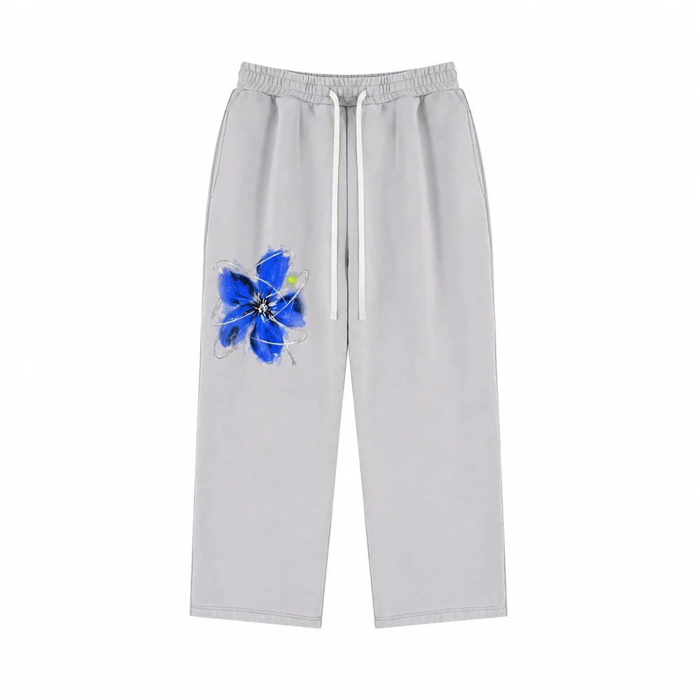 Washed relaxed straight-leg trousers · A feeling worth keeping · Front