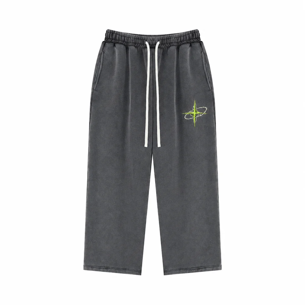Washed relaxed straight-leg trousers · Private signal · Front